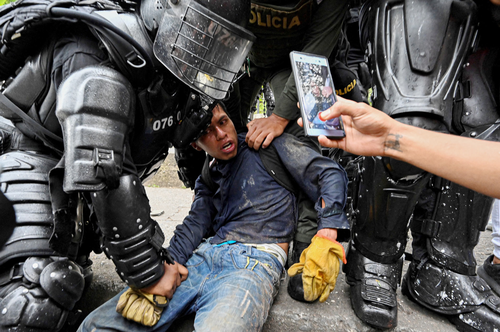 La policía ha actuado en contra de los manifestantes.