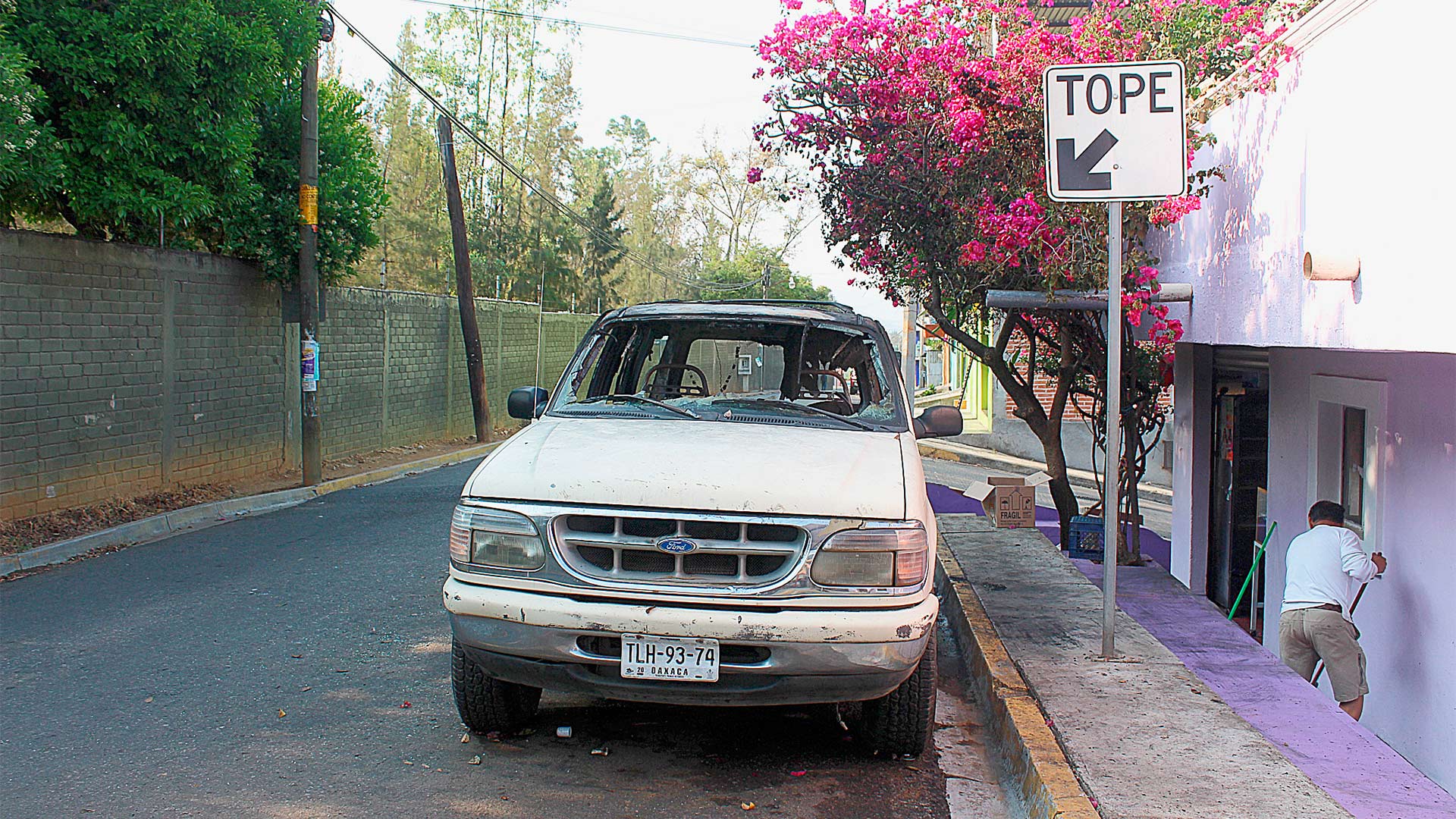 El interior de la unidad de motor quedó completamente calcinado.