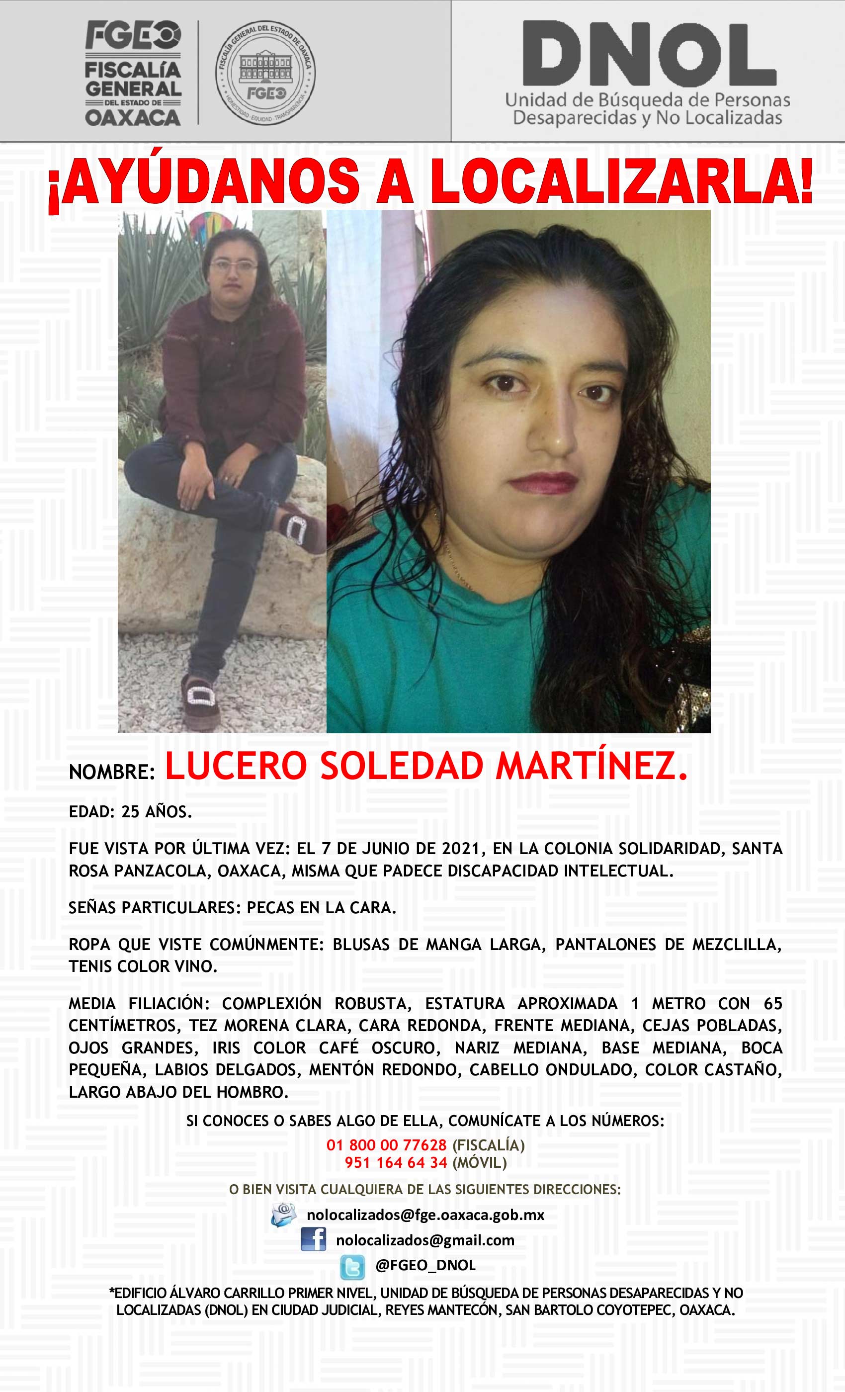 Lucero tiene 25 años de edad.