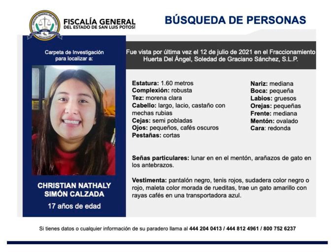 Cristian Natalie de 17 años de edad,