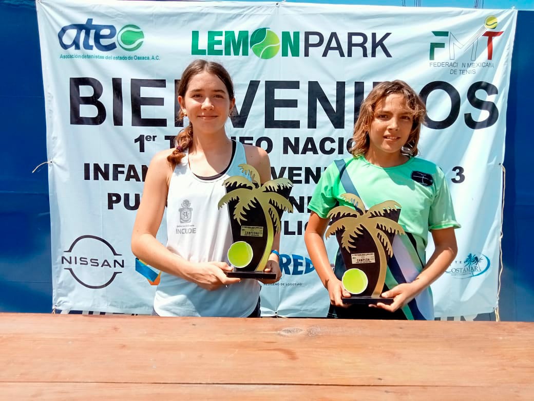 Gretha Rivera y Matías Cruz, del Club Lemón Park de Puerto Escondido.