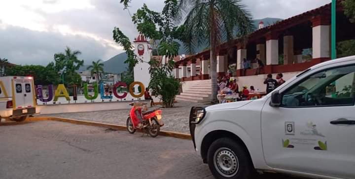 En el parque central de Santa María Huatulco ocurrió el accidente.