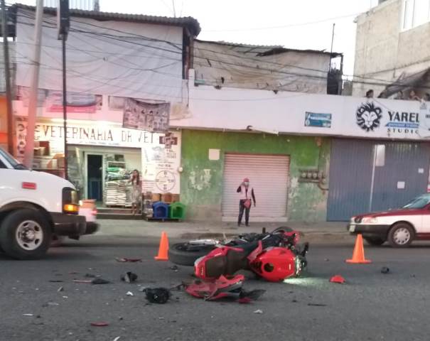 La unidad de motor de dos ruedas quedó destrozada.