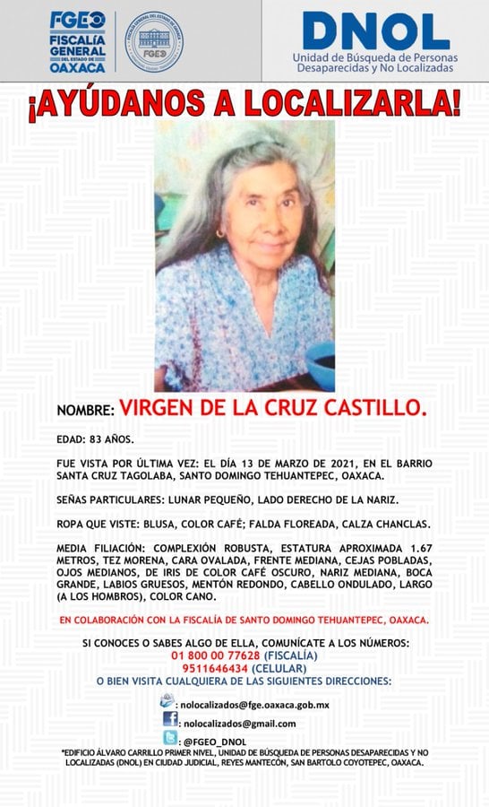 Virgen de la Cruz tiene Castillo de 83 años de edad.