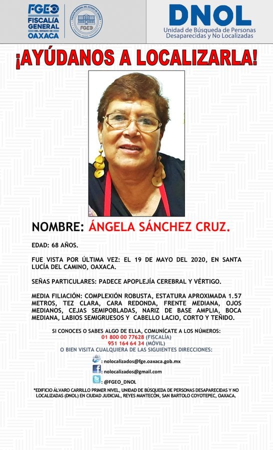 Ángela fue vista por última vez en Santa Lucía del Camino.