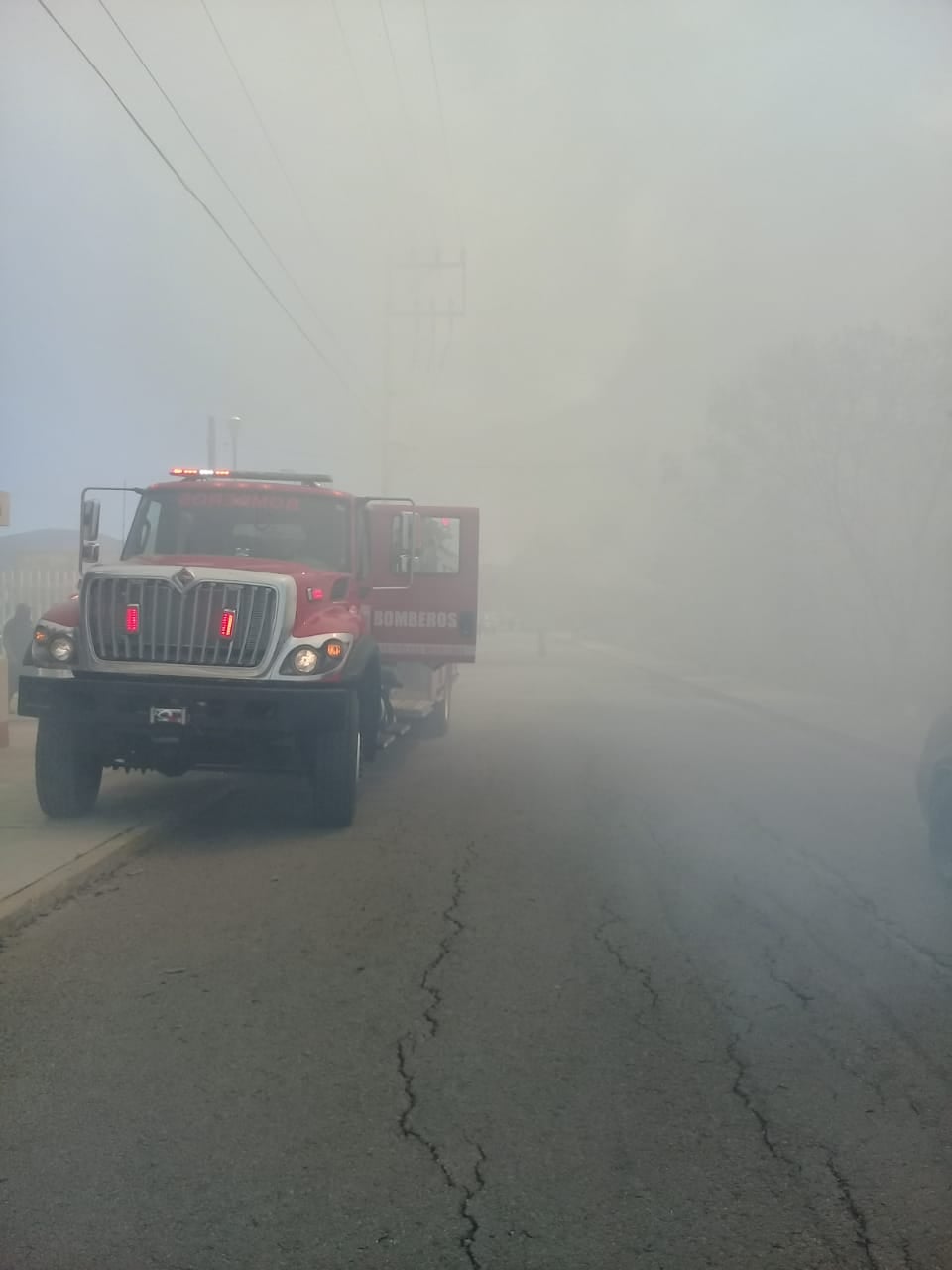Personal y equipo del HCBO fue utilizado para sofocar el incendio.