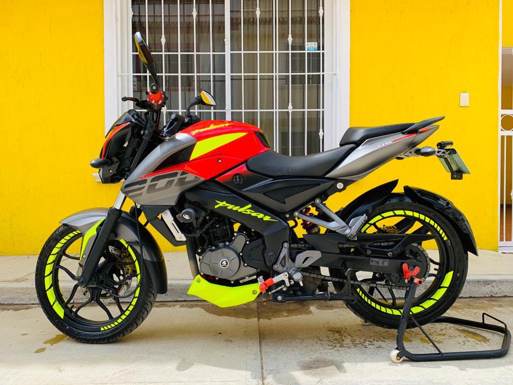 Una de las motocicletas robadas en la ciudad de Oaxaca.