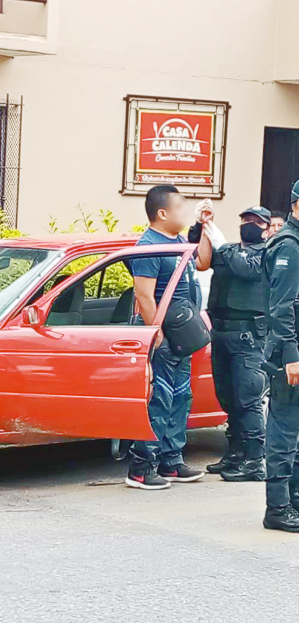 El custodio prácticamente resultó ileso
