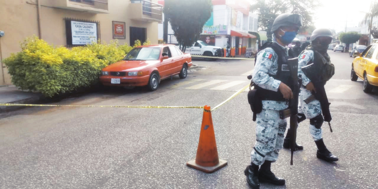 La Guardia Nacional acordonó el lugar.