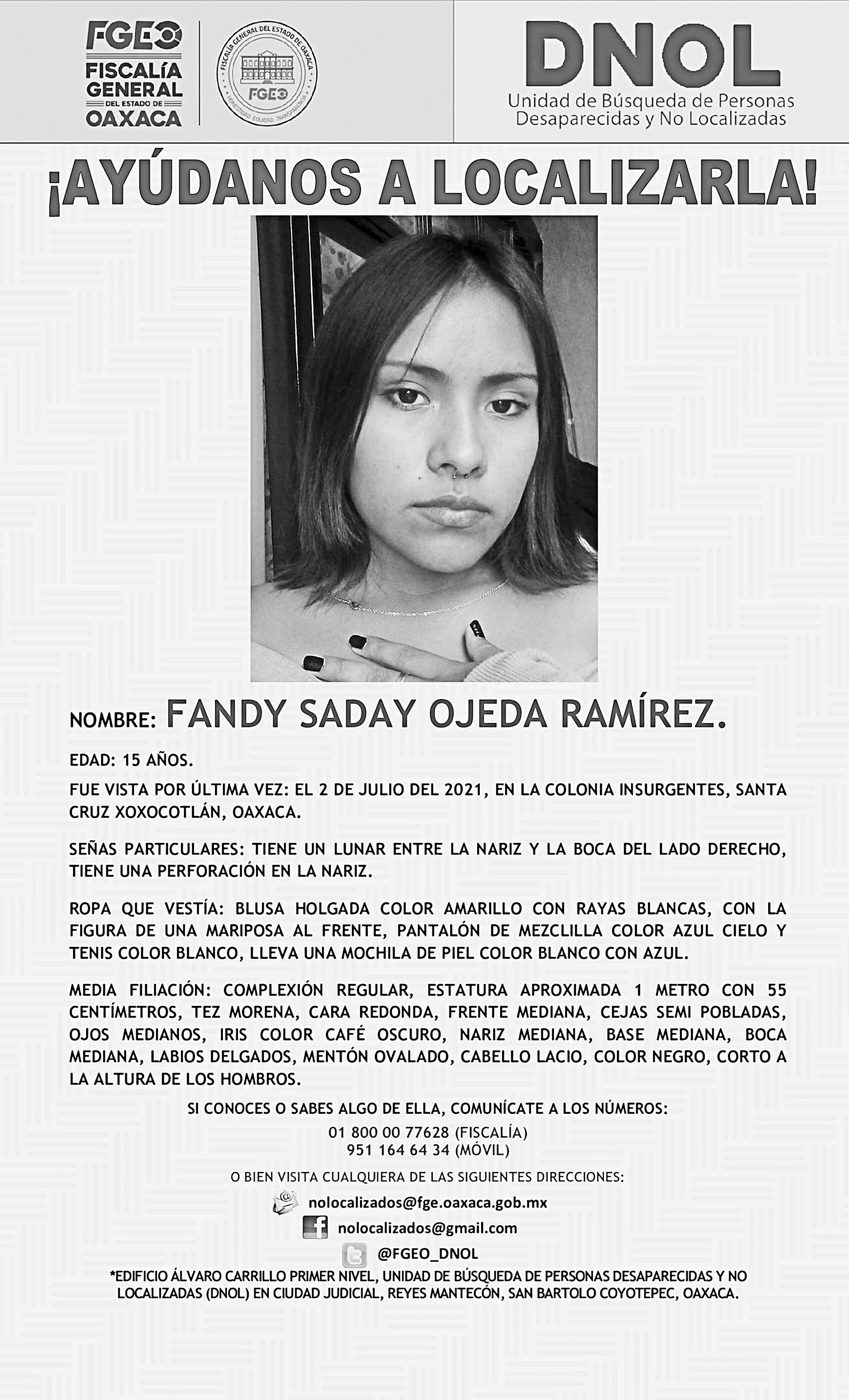 Fanday Sanday tiene 15 años de edad.