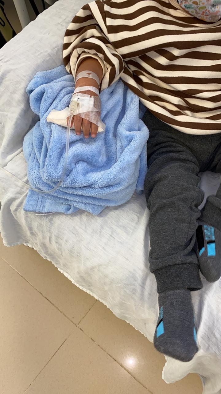 Un niño de dos años y cuatro meses de edad es parte de los 164 pacientes del Hospital de la Niñez que requiere tratamiento oncológico. Nadia Altamirano Díaz