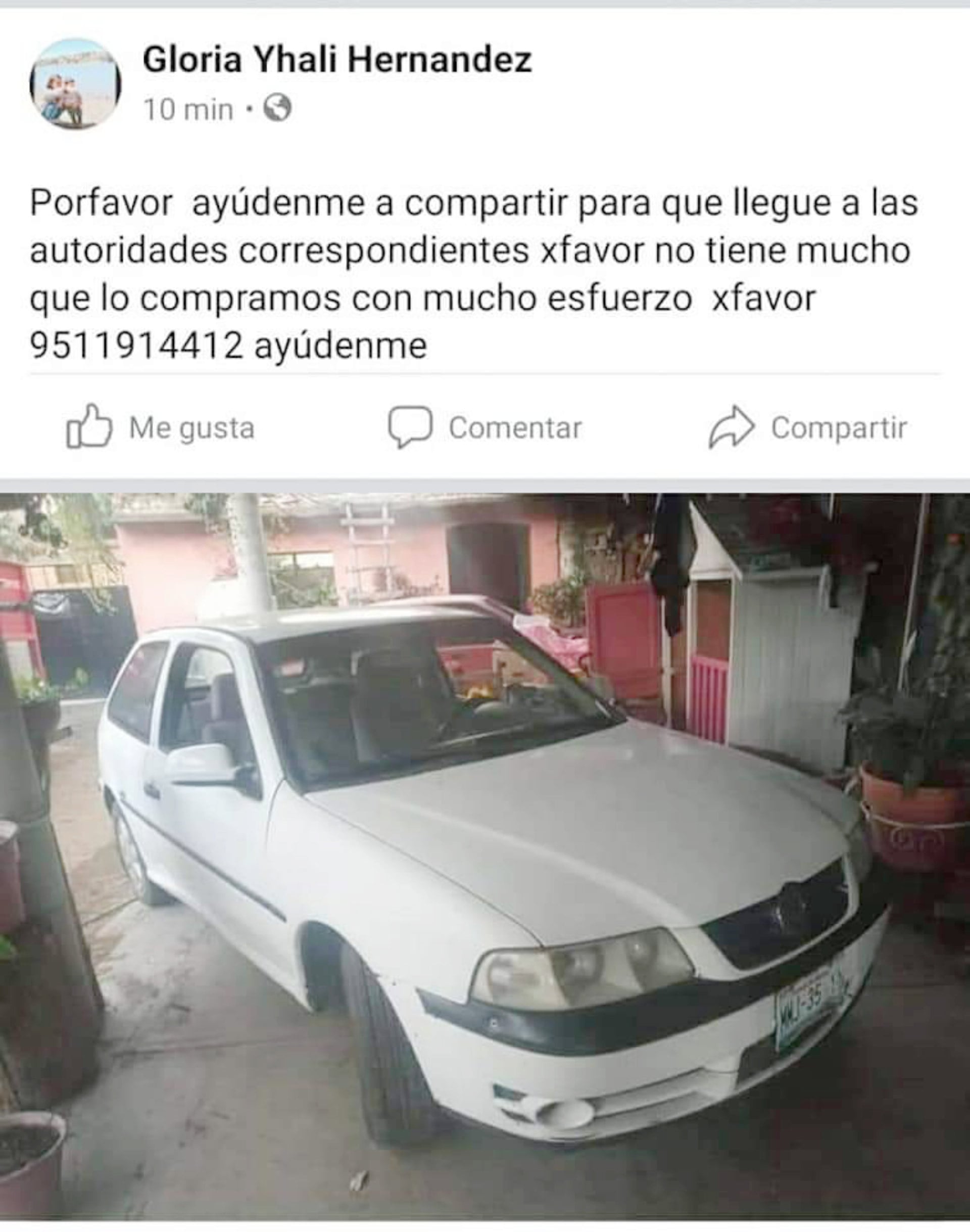 A través de las redes sociales piden ayuda para localizar sus vehículos.