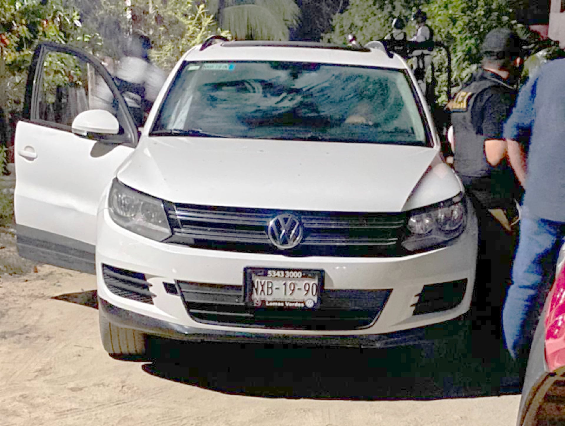 Una de las unidades de motor aseguradas por la policía.